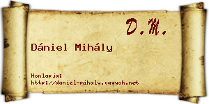 Dániel Mihály névjegykártya