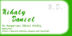 mihaly daniel business card