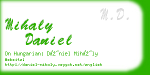 mihaly daniel business card